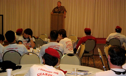 Executive Director Narconon hawaii - Bobby Newman speaks to the Guardian Angels